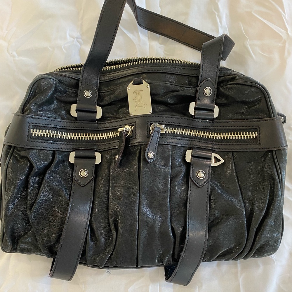 L.A.M.B. Leather large shoulder style purse.